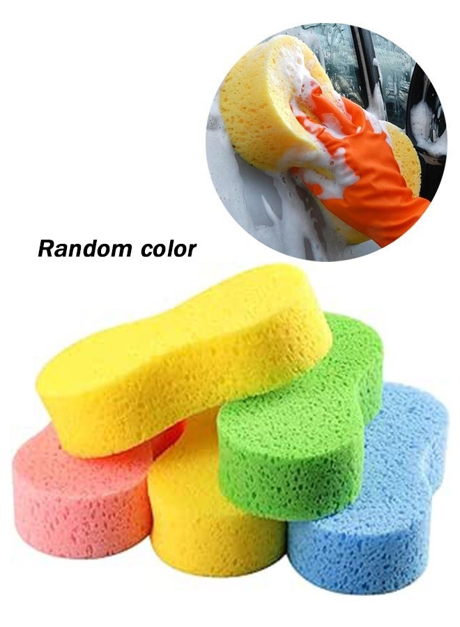 5 قطع من إسفنج غسيل السيارات، إسفنجات كبيرة متعددة الاستخدامات للتنظيف، مجموعة فرك عالية الرغوة، إسفنجات للأطباق والبلاط والدراجات والقوارب، إسفنجة سهلة الإمساك للمطبخ والحمام والتنظيف المنزلي (لون عشوائي) - Image 1